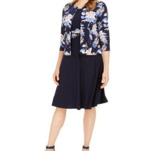 Jessica Howard Petite Floral-Print Jacket